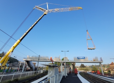 Gare avec les travaux jour