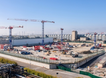 Chantier en construction de l'usine d'Orano Georges Besses II.