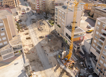 Vue drone quartier travaux bourgoin jallieu boulevard saint michel