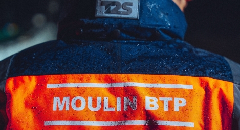 Logo moulin btp dos homme