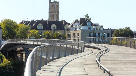 Sur la passerelle de l'île aux dames