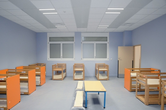 Image du dortoir du Groupe Scolaire de La Courneuve