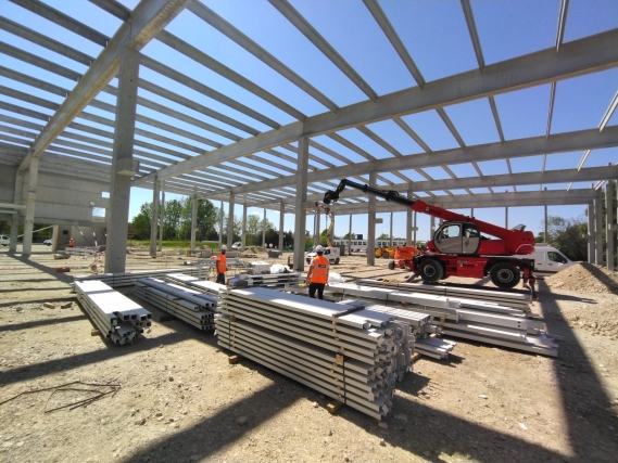 Construction métallique d'un bâtiment pharmaceutique