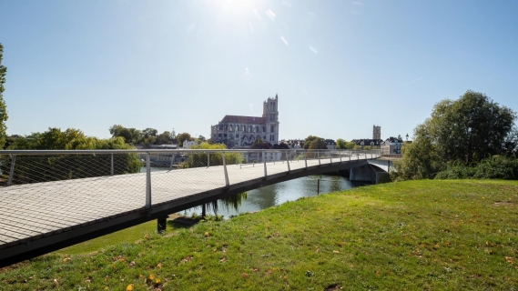 Vu de la passerelle de l'île aux dames