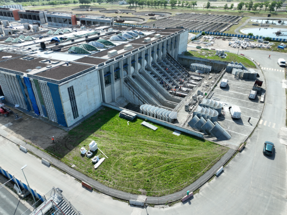 Vue extérieur SIAAP Achères (78) Clarifloculation