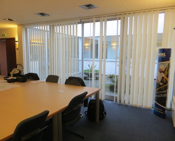 Avant bâtiment de bureau réhabilité Nameshield à Angers, Maine-et-Loire (49), Pays de la Loire - conception et réalisation Espace Engineering Fayat, contractant général et maître d'œuvre
