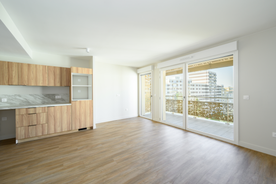 Vue pièce de vie - logements vincennes