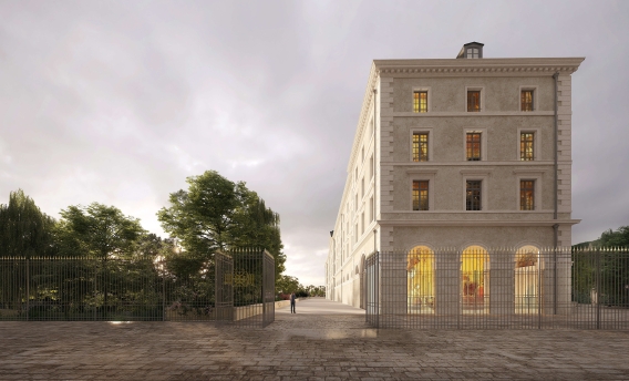 Vue de l’entrée du site depuis la place Clémenceau Musée du Grand Siècle Saint-Cloud (92)