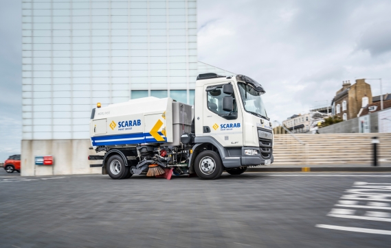 Merlin 55 truck mounted sweeper.