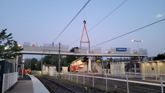 Gare vue de jour travaux