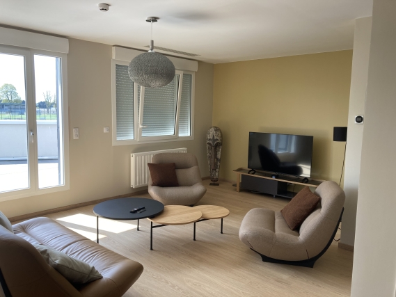 Aménagement intérieur clinique psychiatrique Les Boucles de Seine à Yvetot, Seine-Maritime (76), Normandie - conception et réalisation Espace Engineering Fayat, contractant général et maître d'œuvre