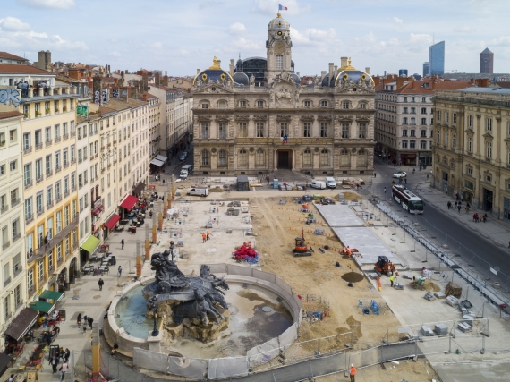 Rénovation place des terreaux Lyon Razel Bec