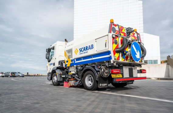 Merlin 55 truck mounted sweeper.