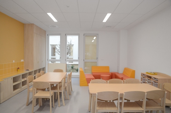 Image salle de vie du Groupe Scolaire de La Courneuve