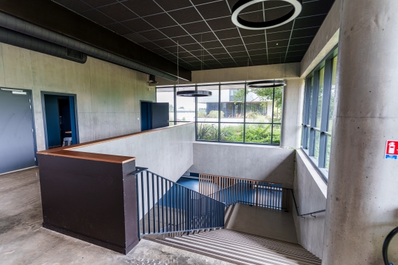 Aménagement intérieur bâtiment d'enseignement The Land 2 à Rennes, Ille-et-Vilaine (35), Bretagne - Conception et réalisation Espace Engineering Fayat, contractant général et maître d'œuvre