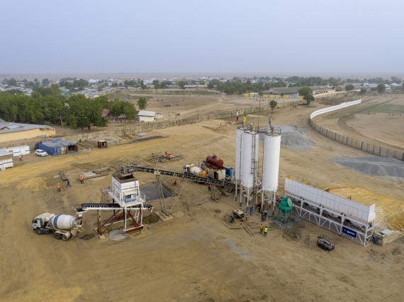 Travaux à Maroua Camion