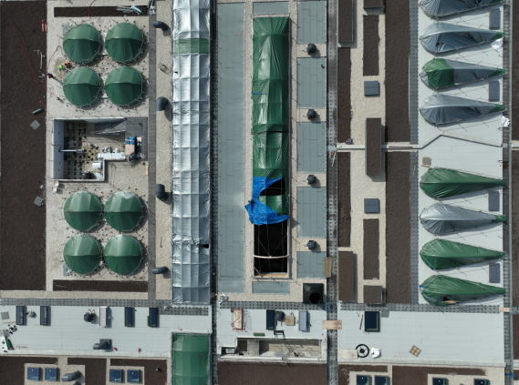 Vue extérieur SIAAP Achères (78) Clarifloculation