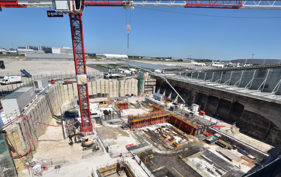 chantier gare cg2 ligne 17 Razel-Bec
