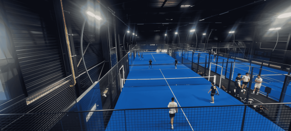 Construction d'un complexe de padel à Le Thou, Charente-Maritime (17), Nouvelle-Aquitaine - conception et réalisation Espace Engineering Fayat, contractant général et maître d'oeuvre