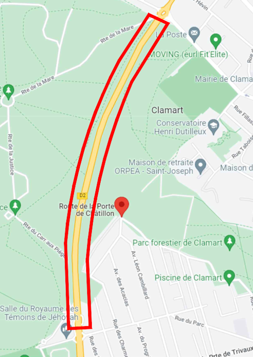 carte du chantier de Clamart Razel-Bec