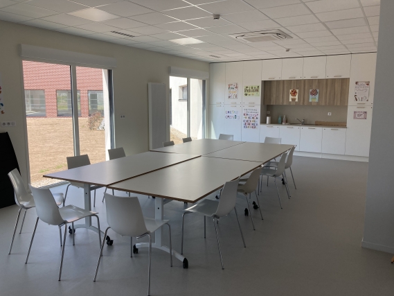 Aménagement intérieur clinique psychiatrique Les Boucles de Seine à Yvetot, Seine-Maritime (76), Normandie - conception et réalisation Espace Engineering Fayat, contractant général et maître d'œuvre