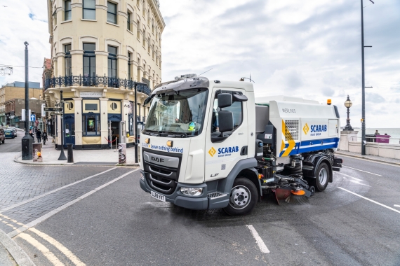 Merlin 55 truck mounted sweeper.