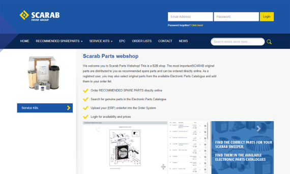 Scarab Webshop Screen Capture