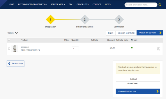 Scarab Webshop Screen Capture