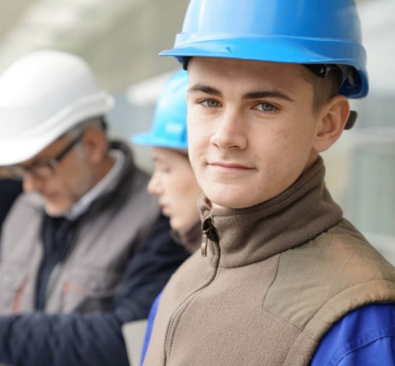 Apprenti sur chantier