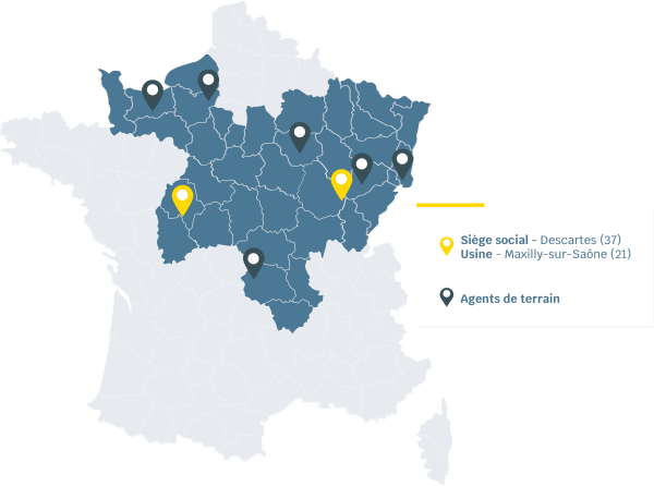carte de france implantation barbot