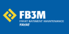 Logo FB3M blanc sur fond bleu