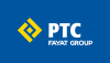 Logo PTC blanc fond bleu