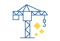 pictogramme grue pour une chantier de construction